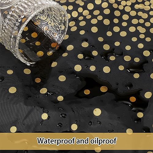 FUYOAL 6 Pieces Black and Gold Table Cloth - Image 4