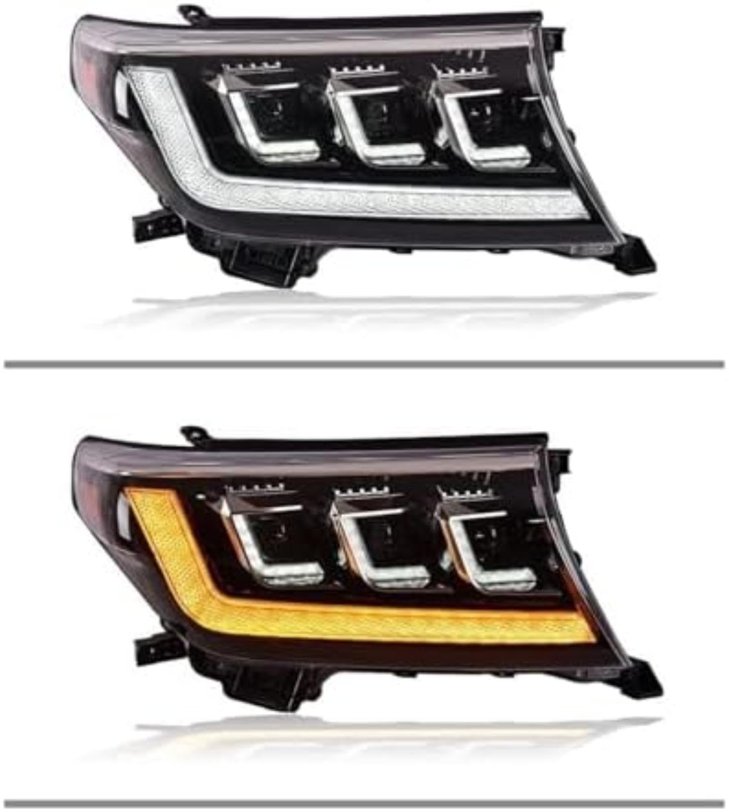 Dla TOYOTA, dla Land Cruiser 2008-2015 montaż reflektorów Drl podwójna wiązka obiektywu sekwencyjny kierunkowskaz przednie lampy reflektor światło Lampka kontrolna lusterka bocznego