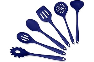 Culinary Couture Blue Silicone Kitchen Utensils Set