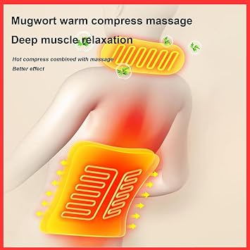 Full Body Massage Mat,3D Massage Mat With Heat - Neck And Back Massager With 10 Vibrating Nodes & Adjustable Pillows For Full Body Muscle Relaxation(Color:brown)
