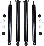 Detroit Axle - Front and Rear Shock Absorbers for 2007-2017 Jeep Wrangler, 2018 Wrangler JK 4 Complete Shock Absorber Assembly 2008 2009 2010 2011 2012 2013 2014 2015 2016 Replacement