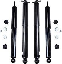 Detroit Axle - Front and Rear Shock Absorbers for 2007-2017 Jeep Wrangler, 2018 Wrangler JK 4 Complete Shock Absorber Assembly 2008 2009 2010 2011 2012 2013 2014 2015 2016 Replacement
