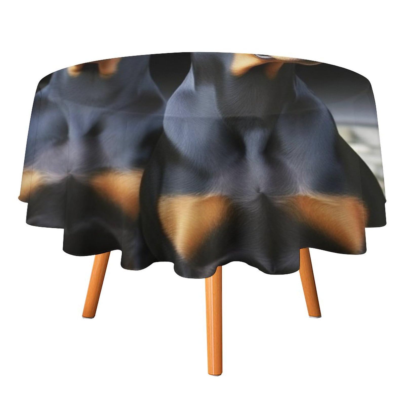 Nappe ronde Doberman 177,8 cm pour pique-nique et dîner de fête