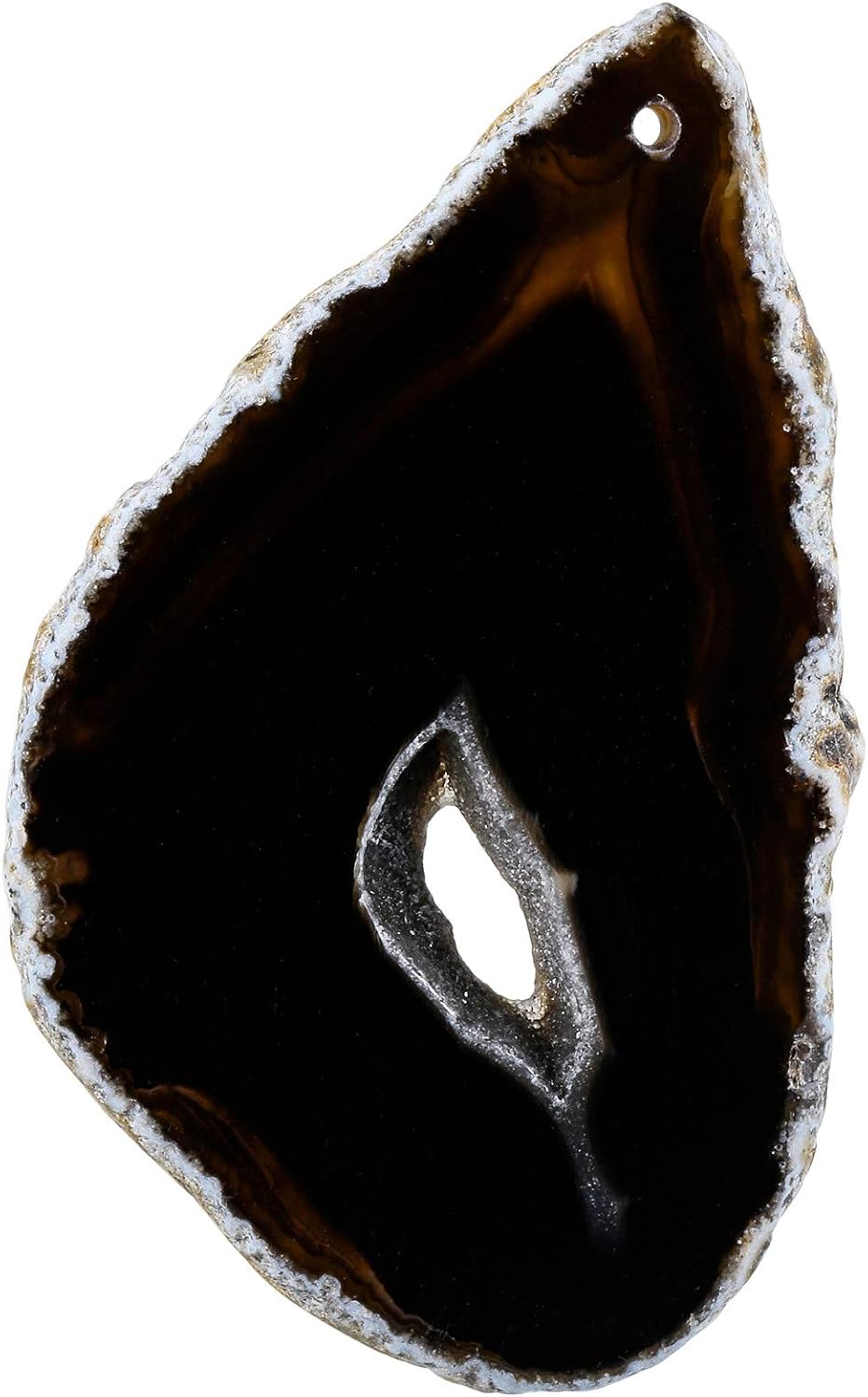 mookaitedecor Polished Agate Slices Geode Top Drilled Pendant Slice for Jewelry Making Pack of 12
