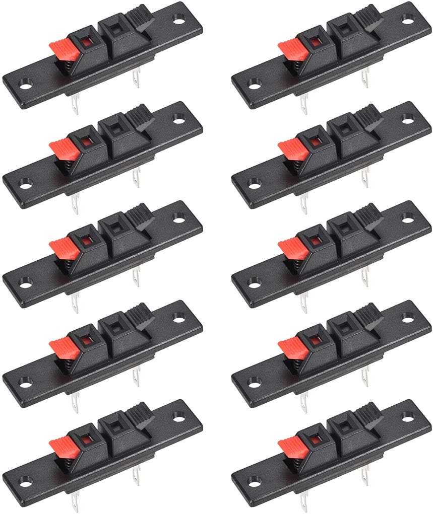 uxcell 2 Ways Spring Speaker Terminal Clip Push Release