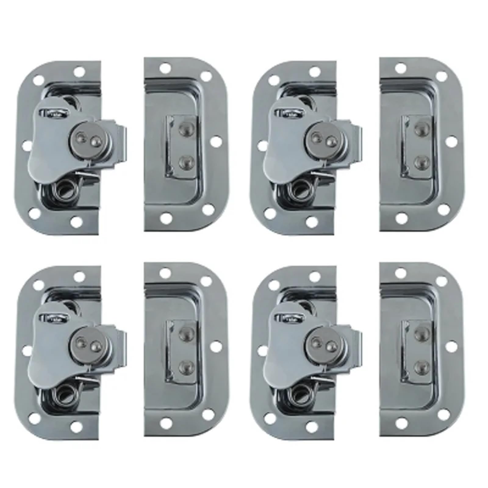 Serrure pour armoire encastrée : lot de 4 serrures à ressort pour boîte à outils en bois