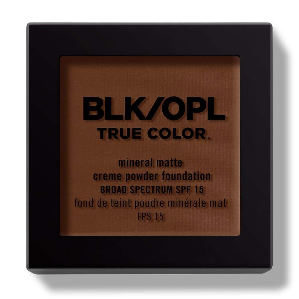 BLK/OPL Mineral Matte Creme Powder Foundation, True Color - SPF 15 Buildable & Blendable Face Foundation Makeup with Matte Finish - Full Coverage, Color Correcting & Sculpting - Vitamins C & E.