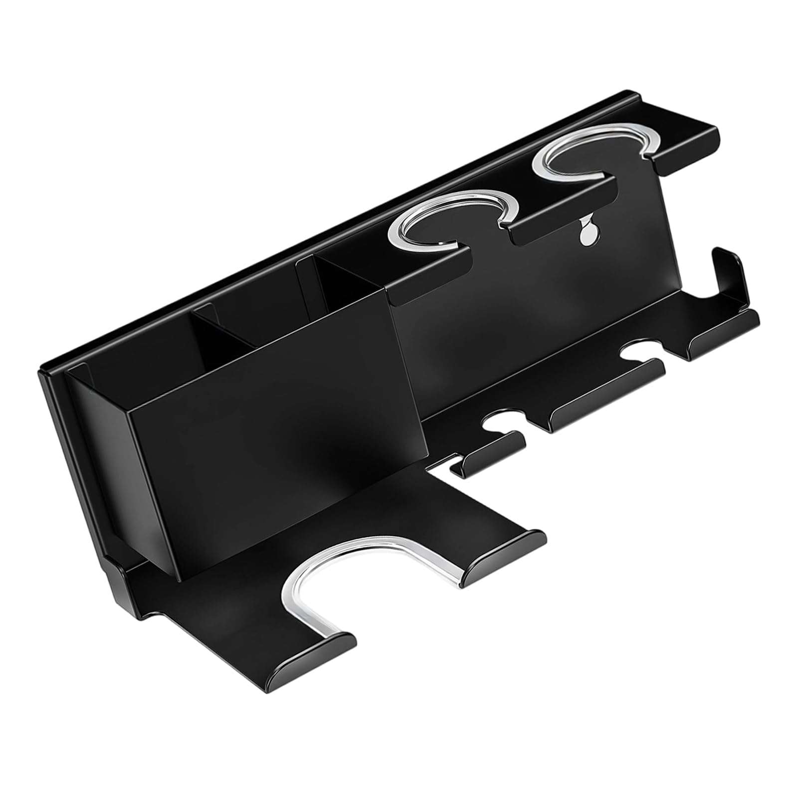 Materiales de Acero Carbono Colgador y Estante de Doble función Acabado Inoxidable para Styli Portaherramientas para Cabello Profesional Estante Multifuncional para secador de