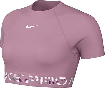 Amazon.com: Nike Pro Women's Dri-FIT Short-Sleeve Cropped