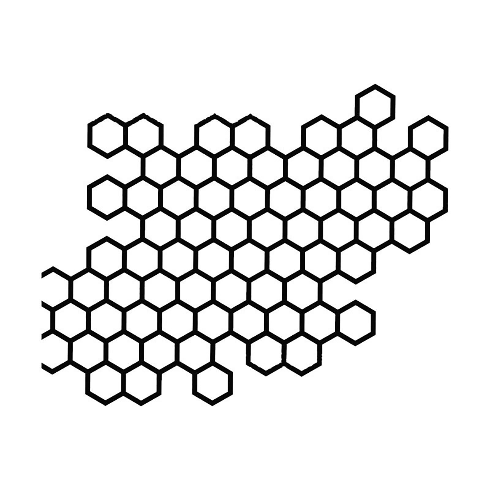 Uqezagpa Highs Visibility Warning Stickers Hexagon Honeycomb Decals Adhesive Sticker Decorations for Motorbike