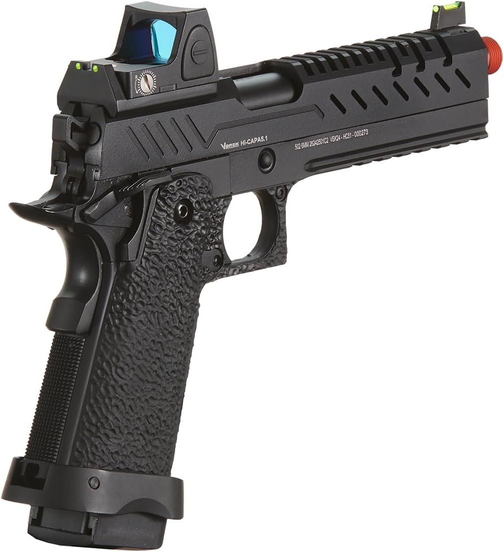 Vorsk Steel CNC Airsoft Hi-Capa 5.1 Gas Blowback Pistol w/Red Dot Sight