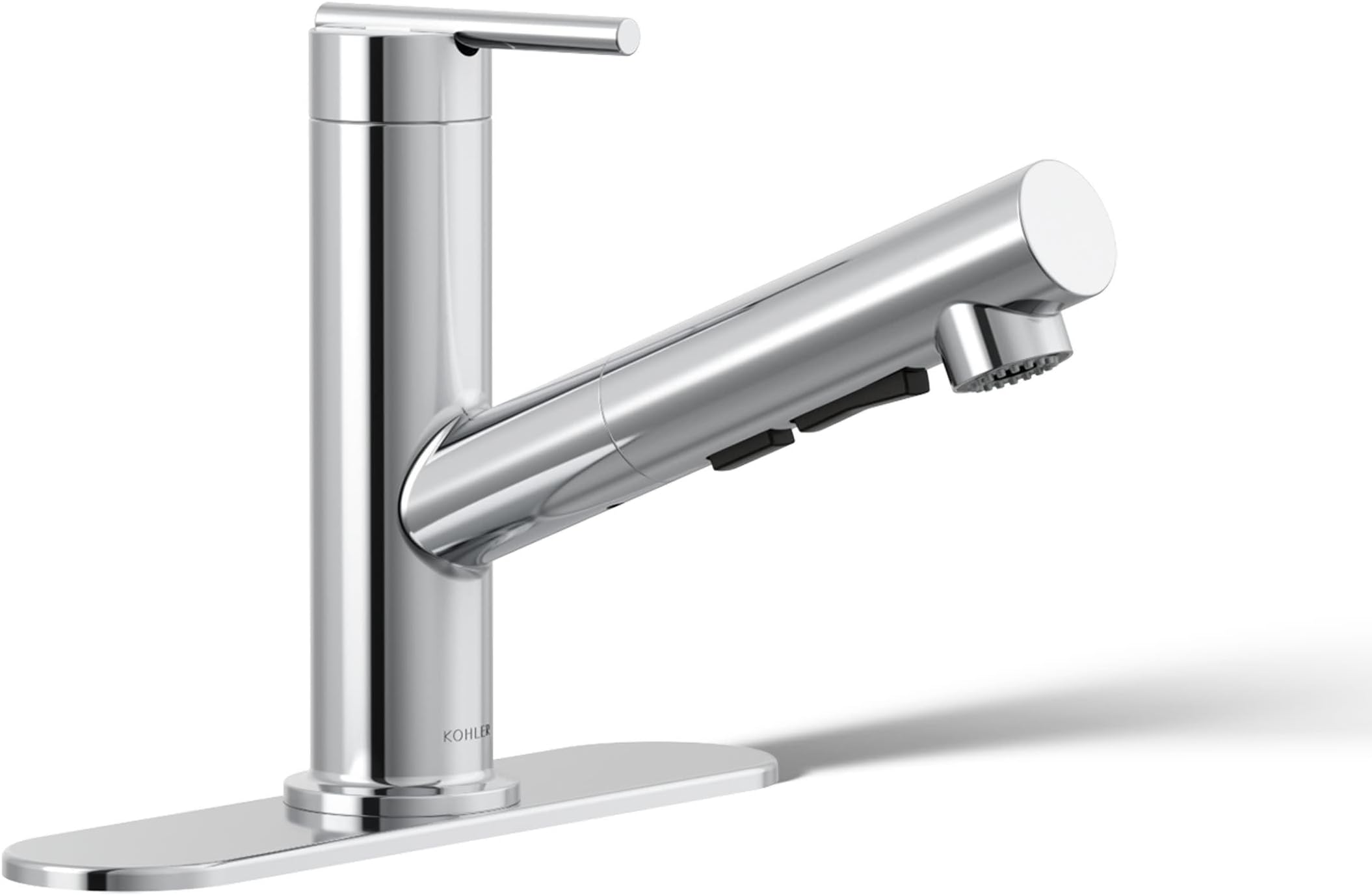 KOHLER 22976-CP Crue Pull-Out Kitchen Faucet, Laundry Faucet with Pull Out Sprayer, Single-Handle Kitchen Sink Faucet, Pull Out Utility Faucet, Polished Chrome