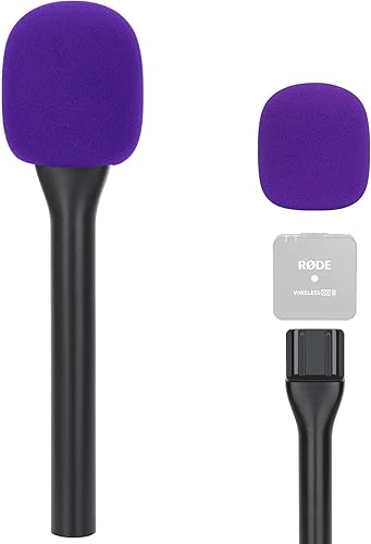 Miniatura 7 de Rode - Soporte de micrófono inalámbrico de mano con filtro pop, soporte para Wireless Go 2/Pro, adaptador de micrófono de entrevista para Go/ME