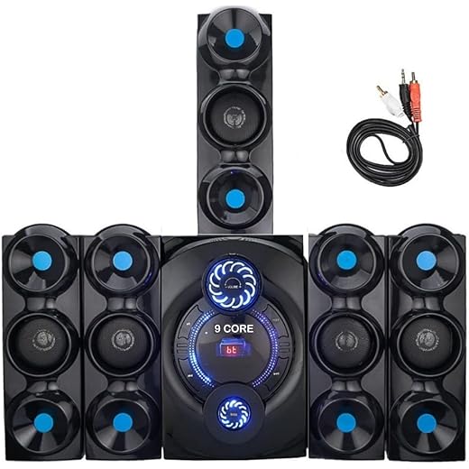 9 CORE Black Commando Home Theatre 51 Channel or Wall Mount