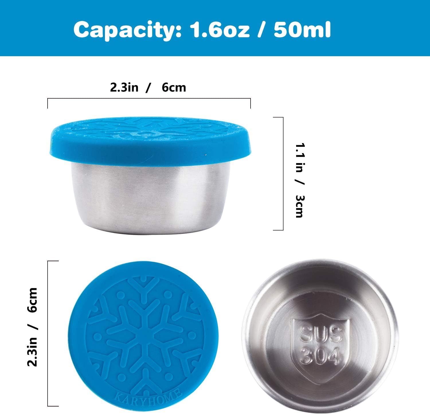 Lookka Salad Dressing Container To Go,4-piece Dipping Container - Image 2