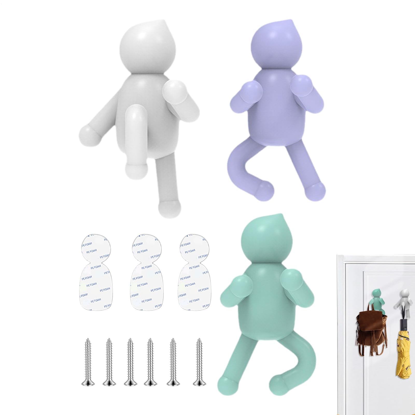 Wdwdw Coat Rack With Hooks Decorative Wall,Utilitarian Wall - 3X Self Adhesive Towel,Self Adhesive Towel