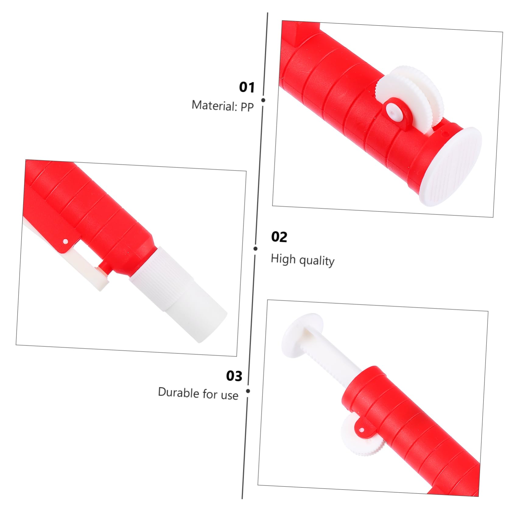 iplusmile Pompe à Pipettes de Laboratoire en Pp Rouge 25ml Distribution Rapide et Remplissage Précis pour Expériences Scientifiques