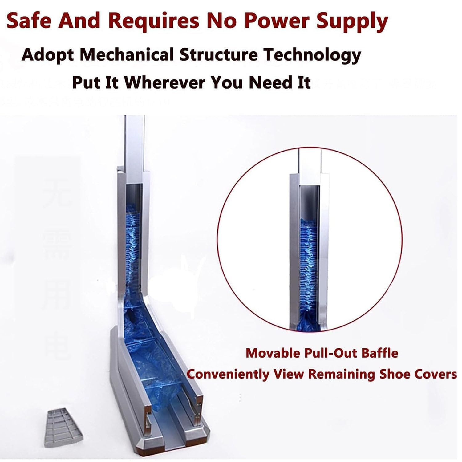 Copriscarpe automatico, usa e getta, impermeabile, antipolvere, con capacità di 100 pezzi, non necessita di elettricità, ideale per casa, ufficio, fabbrica