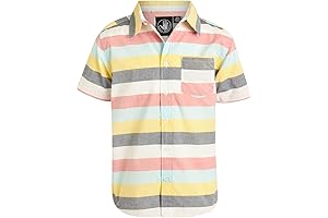 Body Glove Boys' Woven Short Sleeve Button Down Summer Beach Shirt