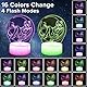 QQAAMZ Cartoon Charakter Anime Sailor Moon 3d Illusion Led Nachtlicht Fernbedienung/Touch Dual Mode Cute Moon Schönes Mädchen Kawaii Mädchen Geschenk Schlafzimmer