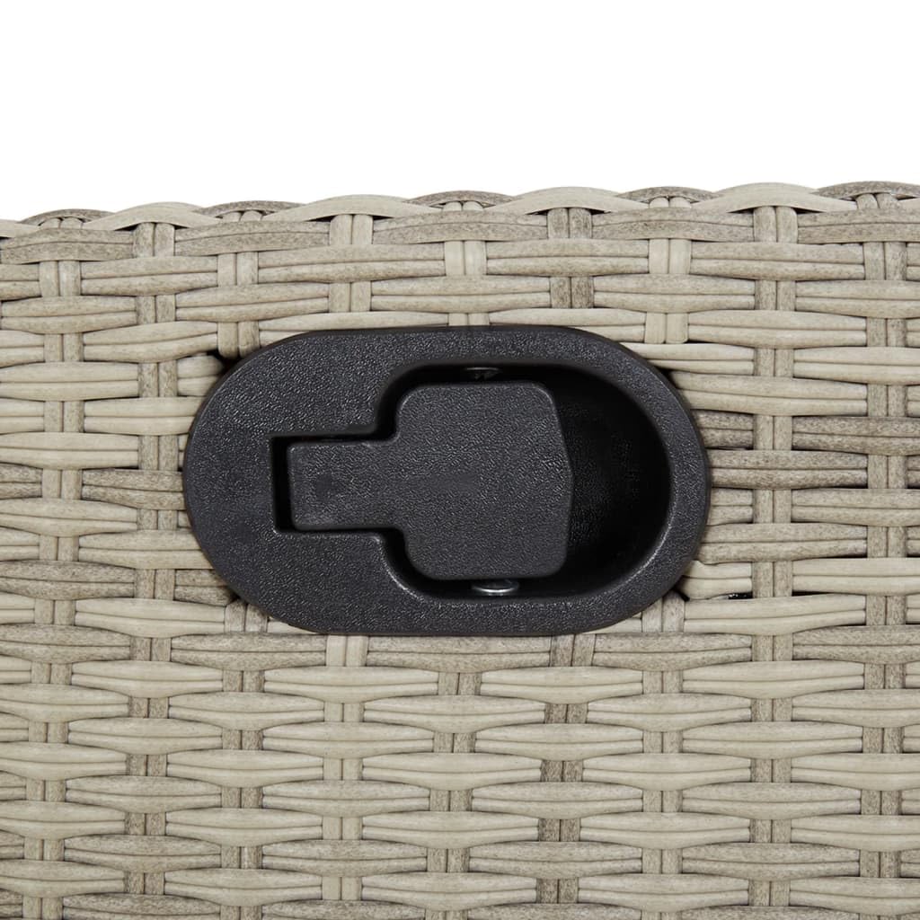 Poltrone reclinabili da giardino con cuscini grigio 2 pz rattan PE sedie da esterno resistente alle intemperie, poltrone per terrazze mobili da giardino, poltrone da giardino
