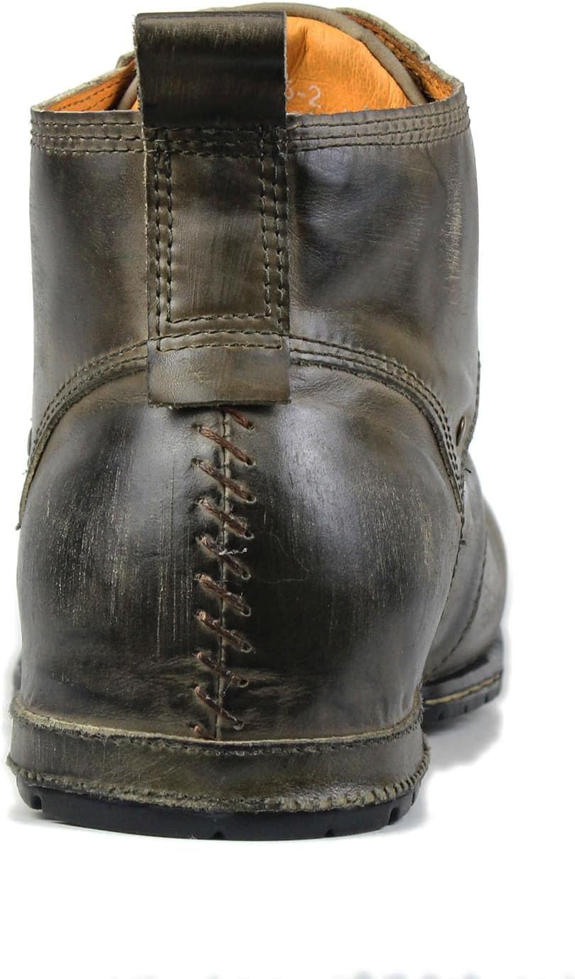 Men's Vintage Brown Chukka Boots Lace-up Motorcycle Casual Leather Dress Ankle Boot for Men Fashion CD-6015-2-Vintage Brown - Image 3