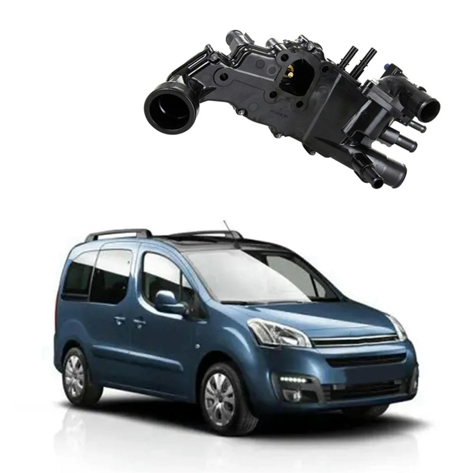 Termostato para automóvil, Carcasa del termostato del refrigerante del Motor para Peugeot 307 406 607 Partner Origin 5 Box 1336S4 9643211880