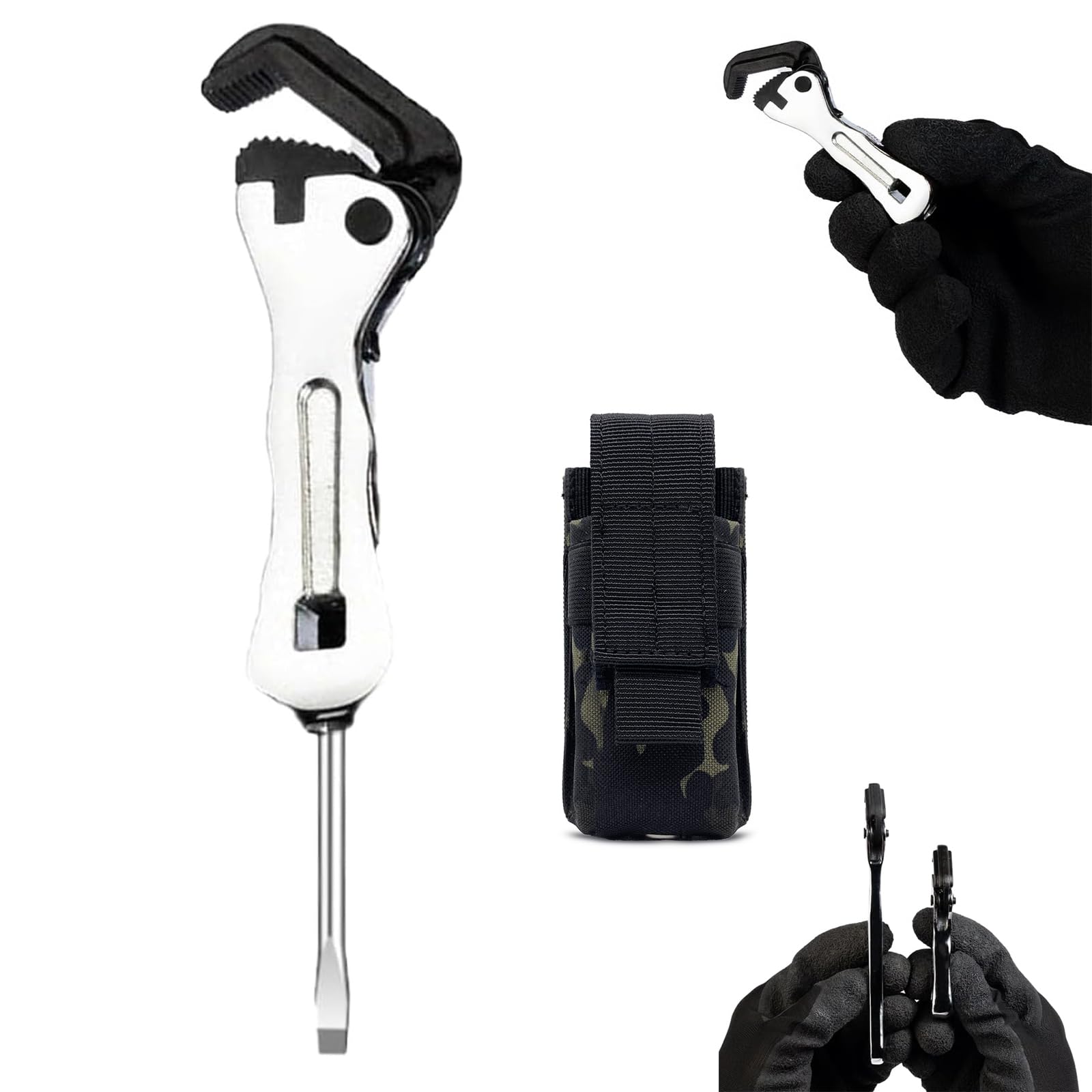 The Micro Stubby - Micro Stubby Wrench, Micro Stubby Pipe Vise Wrench, Micro Self Adjusting Wrench, Portable Multifunctional Wrench, 2 In 1 Wrench Tool For Tight Spaces, Universal Size (1PC)