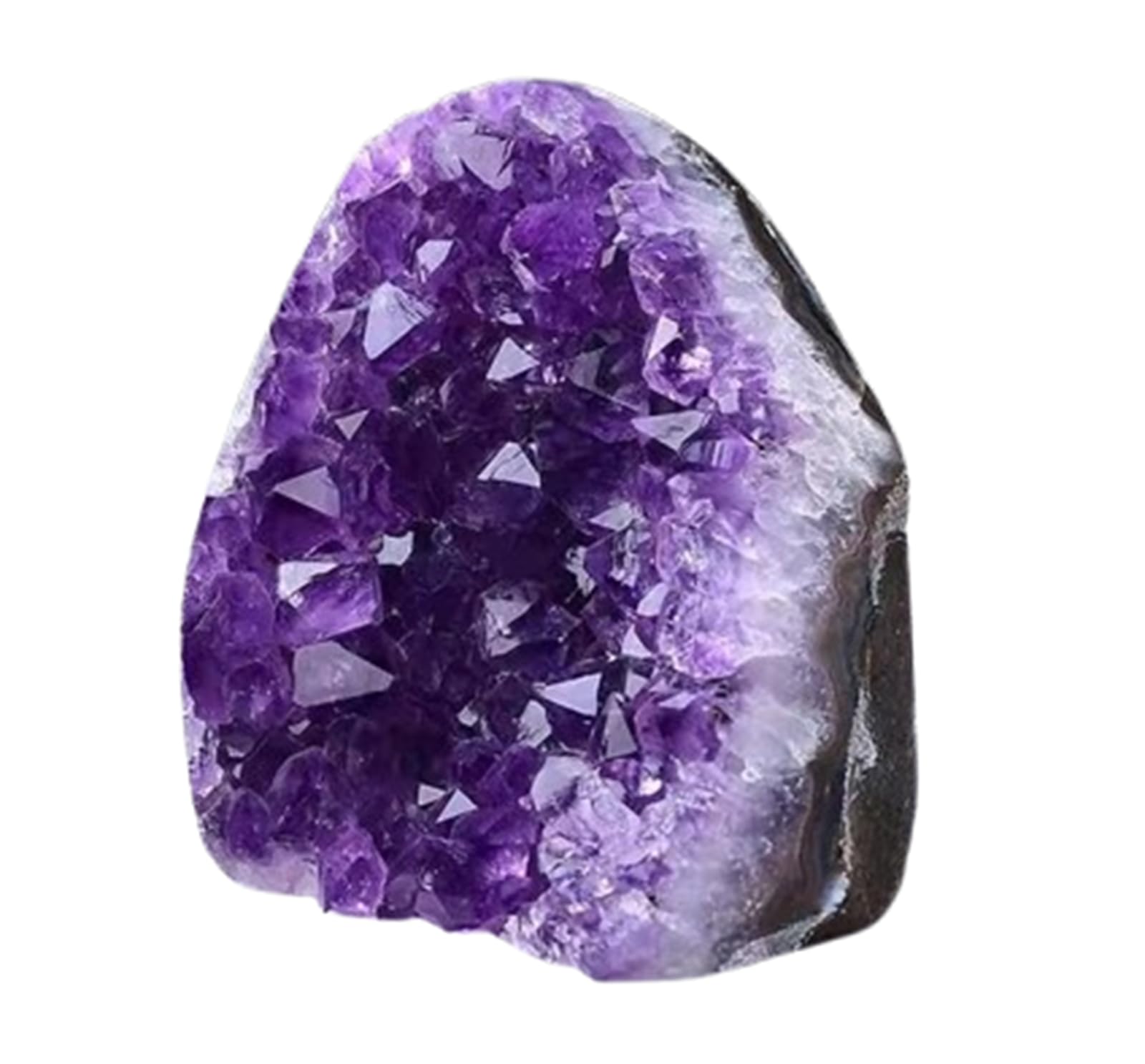 AUOQKQUT Amethyst Crystal Geode Crystal Cluster Raw Purple Gemstones Irregular Quartz for Crystal Decor,500~600g