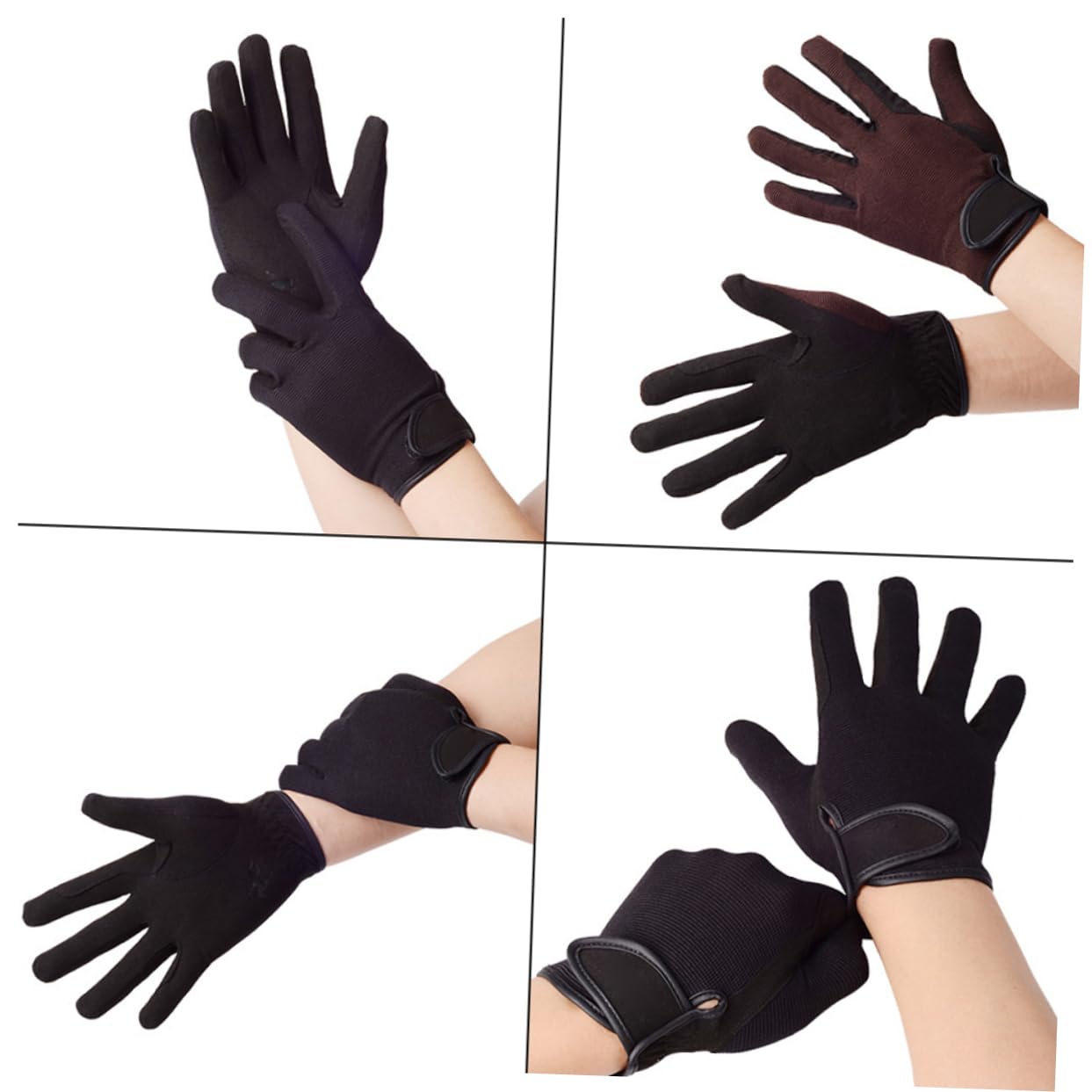 Toddmomy Guanti Da Cavallo Resistenti All'usura Guanti Caldi Uomini Guanti Da Equitazione Addestramento Equestre Guanti Per L'equitazione Black