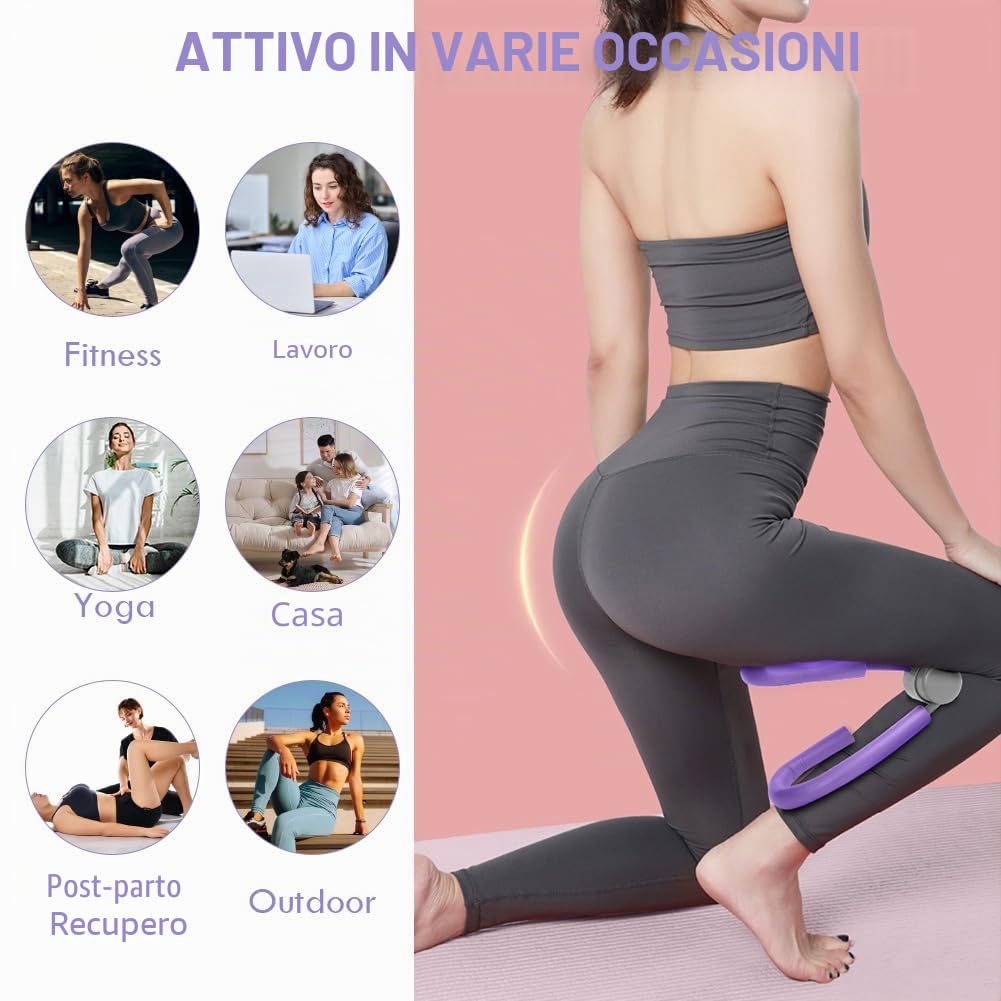 Flintronic Attrezzo Interno Coscia, Attrezzo Ginnico per Cosce e Braccia, Hip Trainer, Allenatore per Cosce, Attrezzi Esercizi Pavimento Pelvico Muscoli per Palestra in Casa Yoga Pilates