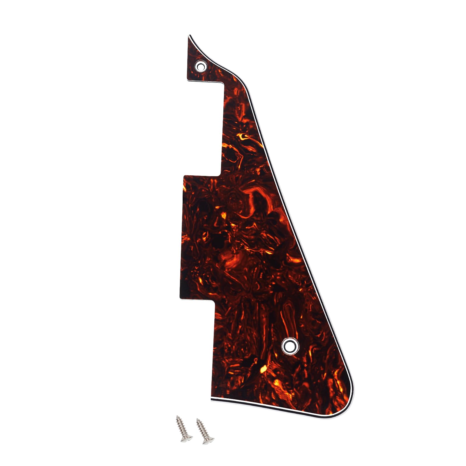 Banworks 4 Ply Les Paul Pickguard LP Pickguard Scratch Plate 2-Hole Electric Guitar Pickguard for Epiphone EPI Les Paul LP JT/HB-06 Dark Brown Tortoiseshell