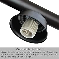 Vista 8 de Wellmet Lámpara de mesa de billar de 3 luces, lámpara colgante de isla de cocina retro vintage con pantalla negra mate, lámpara industrial moderna