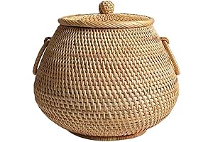 Rattan Round Basket with Lid: A Natural Storage Solution