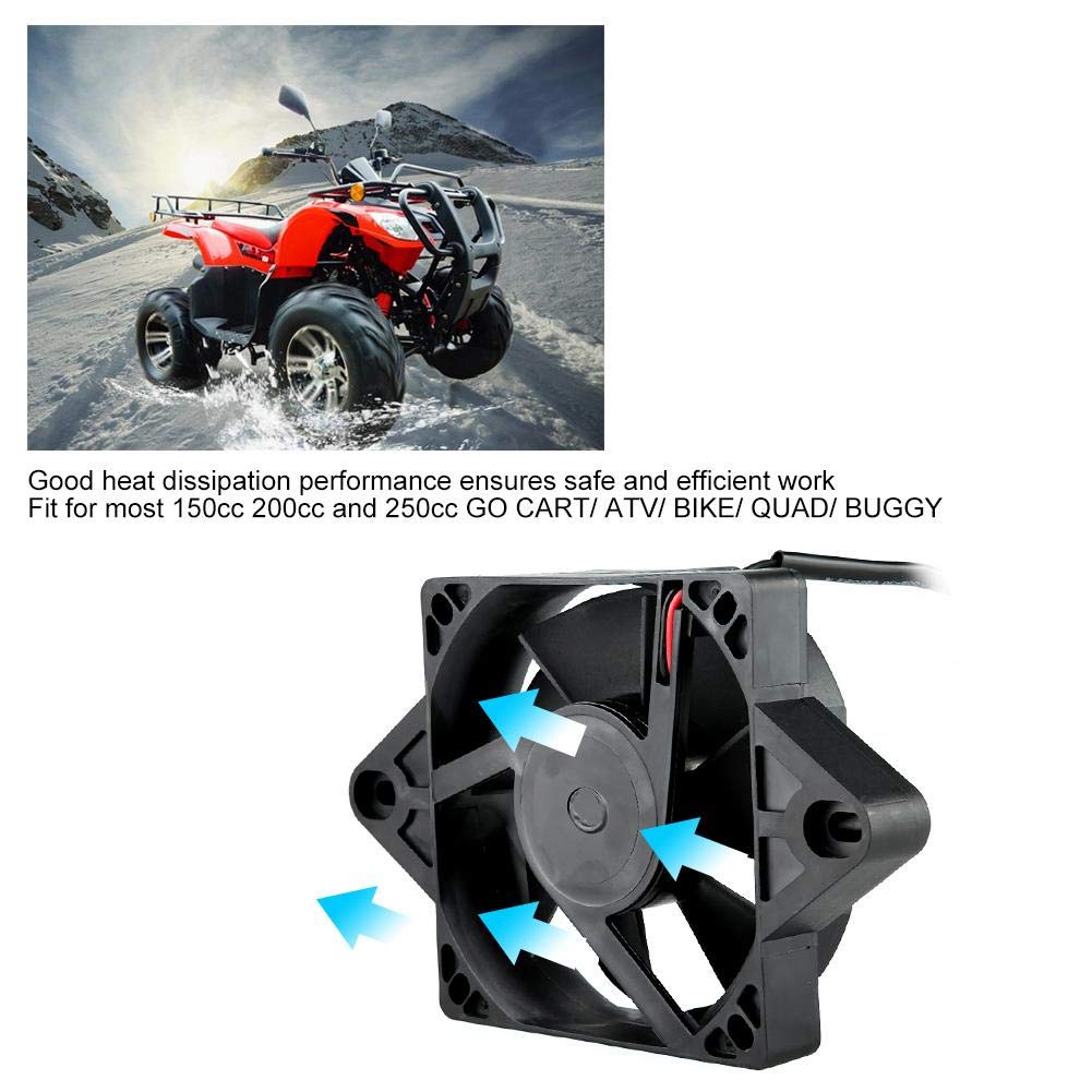 Car Radiator Ventola di raffreddamento per motocicli Motore elettrico Ventola di raffreddamento Radiatore di ricambio Ventilatore di raffreddamento per moto ATV Go Kart Quad