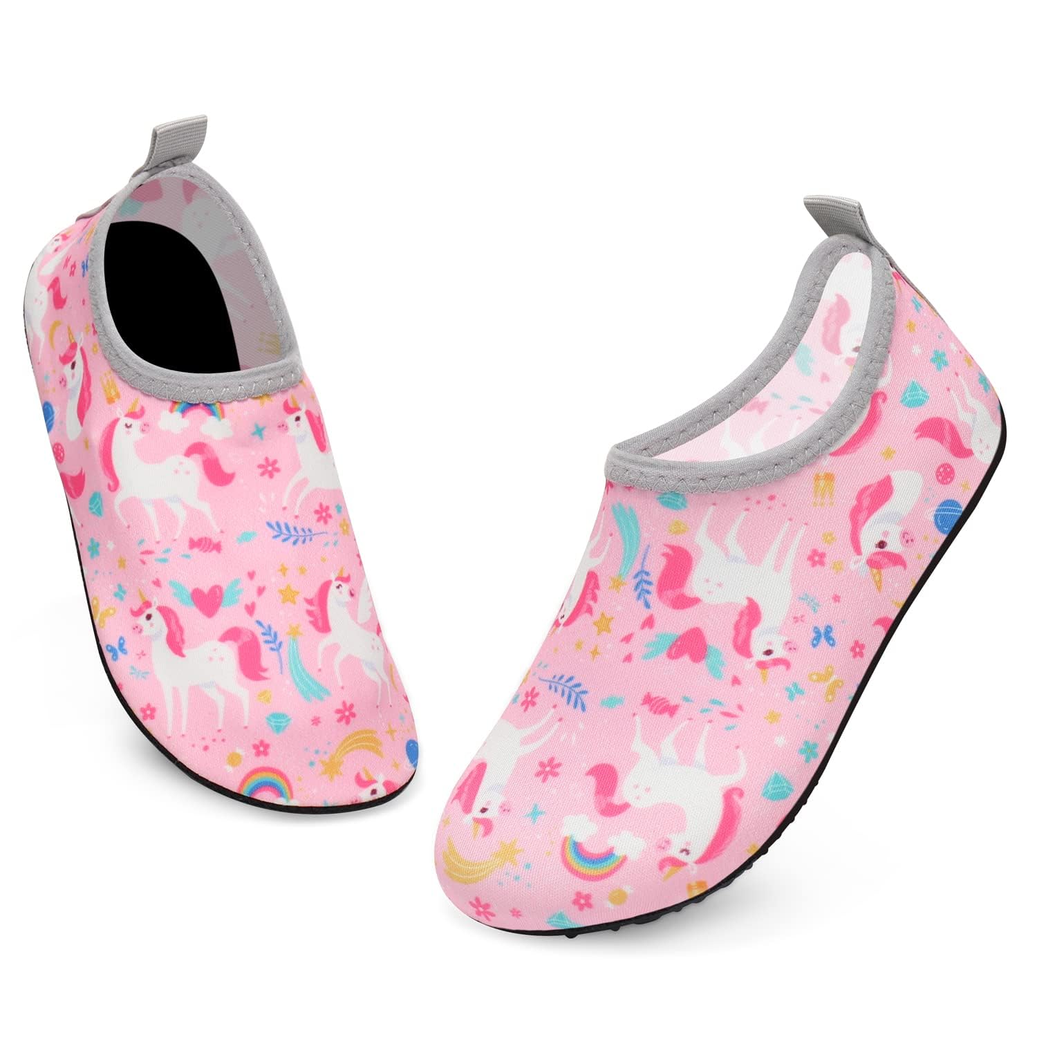 ANLUKE Kids Water Shoes Quick-Dry Barefoot Aqua Socks for Beach &amp; Swim