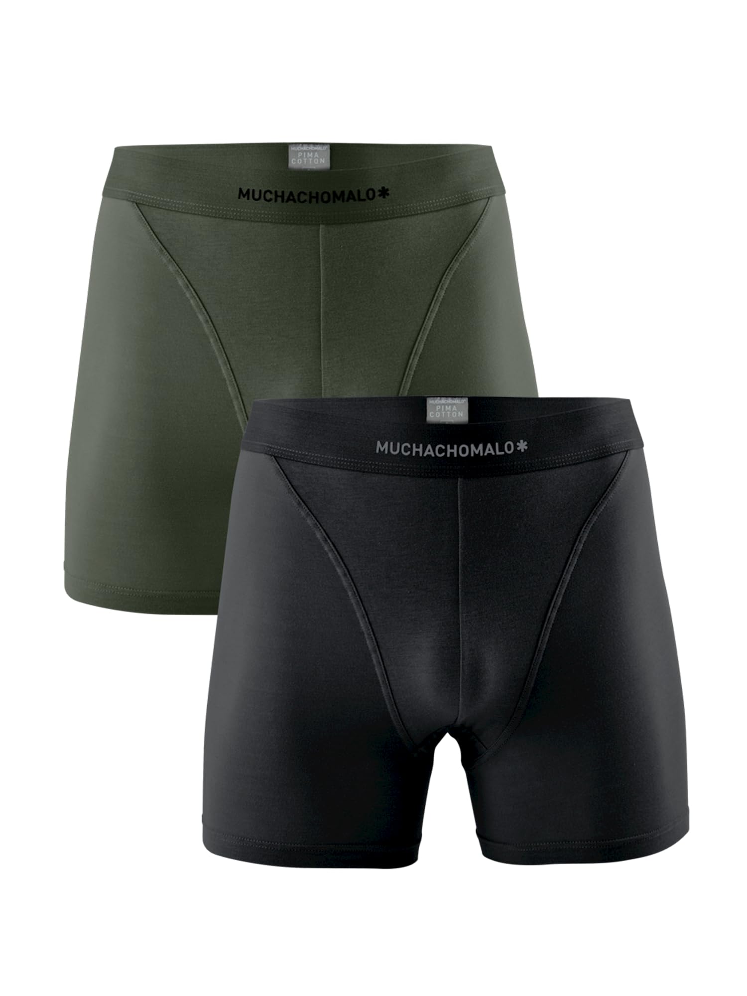 Muchachomalo Hombre Bóxer 2-Pack, Liso, Algodón Pima, Cinturilla Elástica