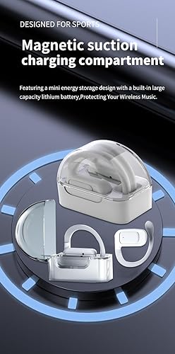 Miniatura 5 de Auriculares deportivos Bluetooth de conducción de aire con auriculares inalámbricos resistentes al sudor para entrenamientos y correr, micrófono