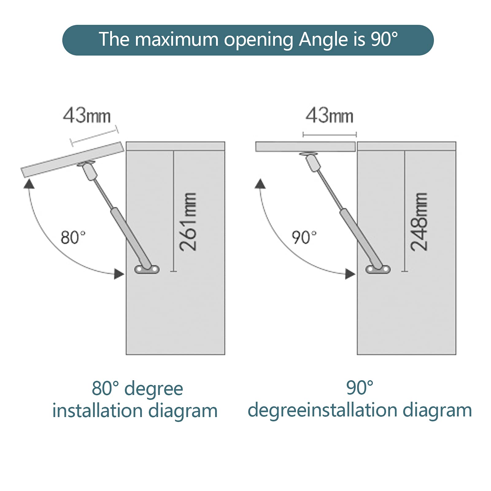 Buy AHUNTTER 6PCS Gas Struts for Heavy Lid, Gas Strut Lift Support 200N