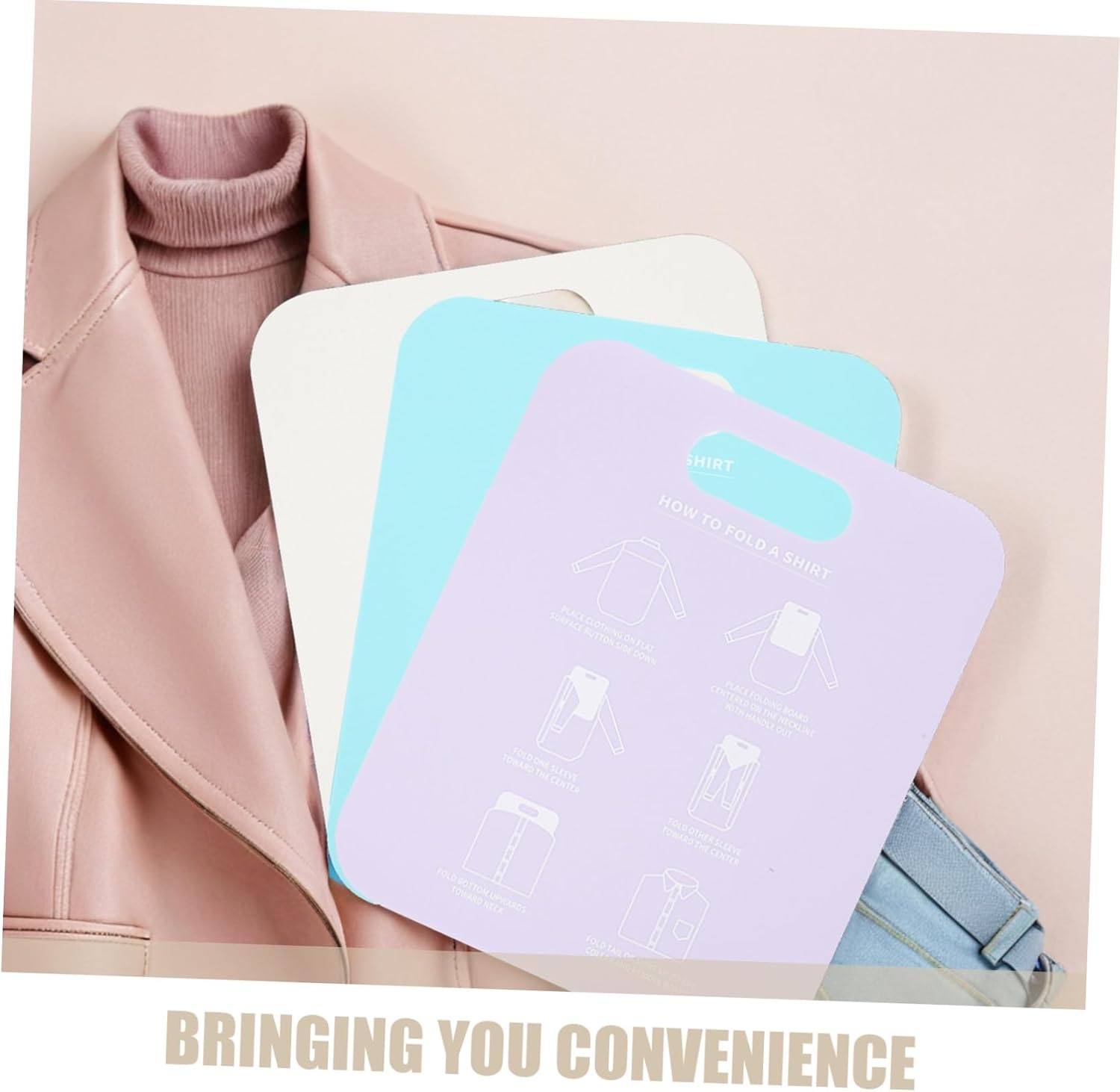 Zerodeko Shirt Folder Clothing Folding Board Laundry Folder Folding Table Station 3pcs Set