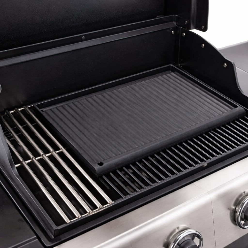 FONDERIA BONGIOVANNI Bistecchiera in Ghisa | Smaltata | per Casa Cucina | Barbecue | in diverse misure (59,5x38 cm)