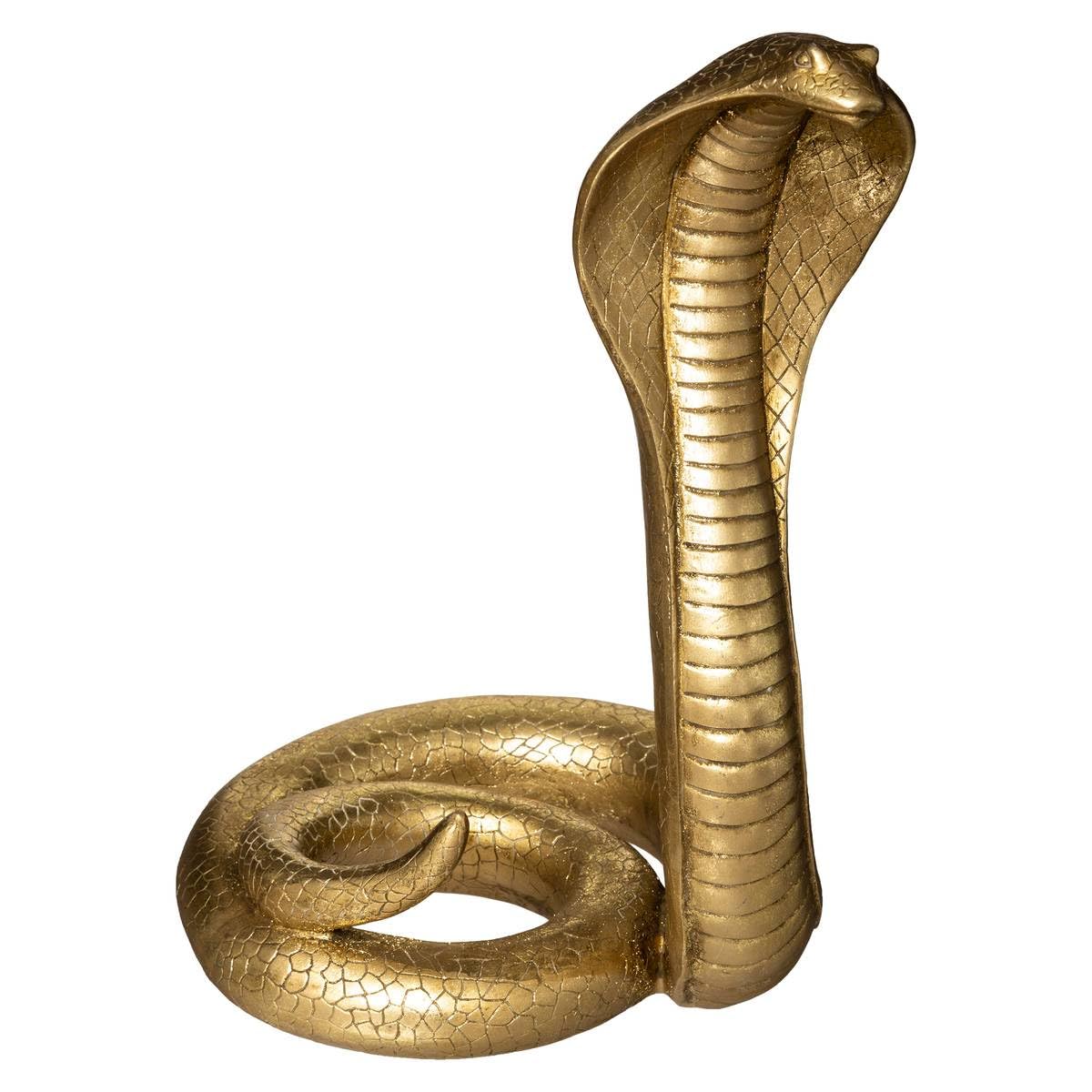 Serpent cobra doré Atmosphera H37 cm statuette déco moderne