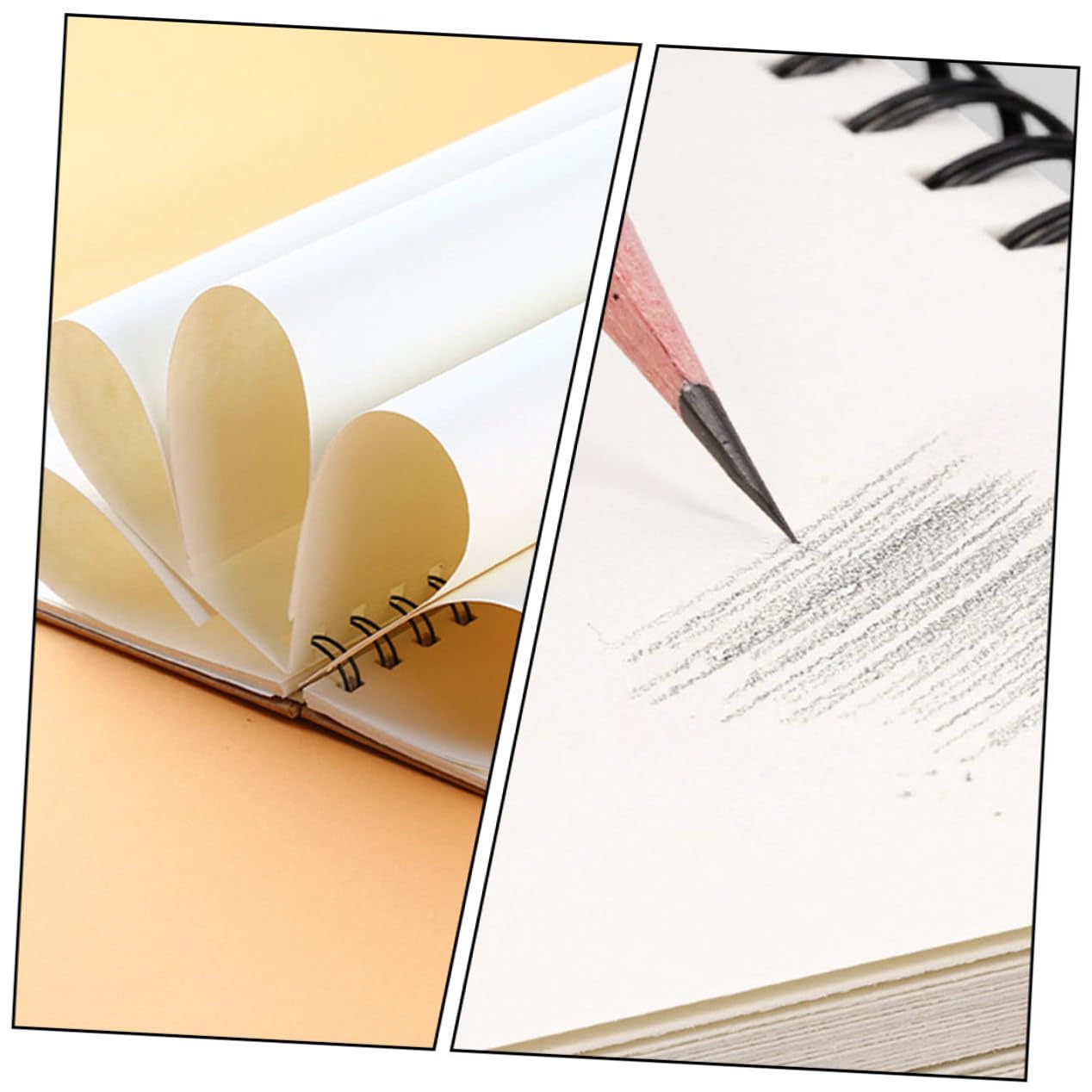 DIYEAH 1pezzi Blocco Da Disegno in Copertina Rigida Libro Bianco Carta Da Disegno Per Studenti e Amatoriali Supporto Per Disegni Secco Pennarelli e Inchiostro Resistente e Protettivo