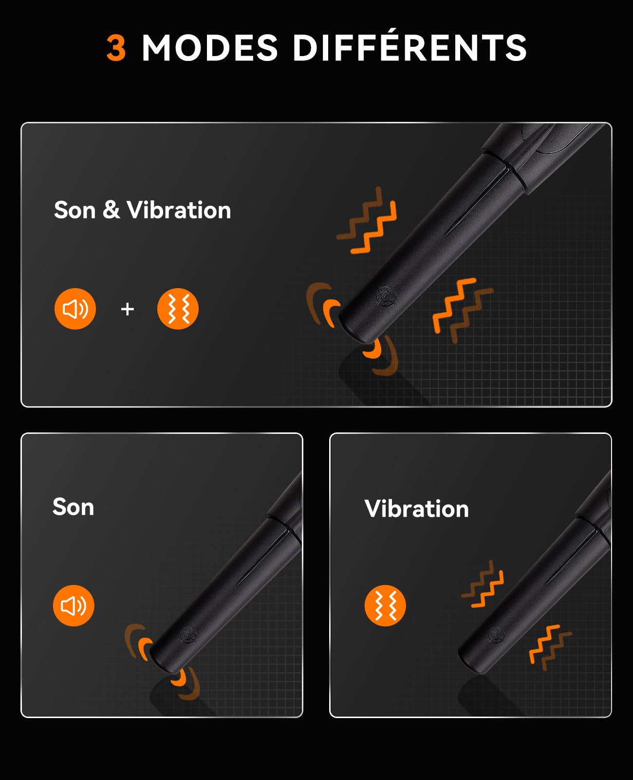 Détecteur de Métaux Pinpointer，Pin Pointer étanches à l'eau et Haute Précision pour Or Argent Trésor, SUNPOW Détecteur de métal Portable Et Professionnel pour Les Enfants et Les Adultes (Noir)