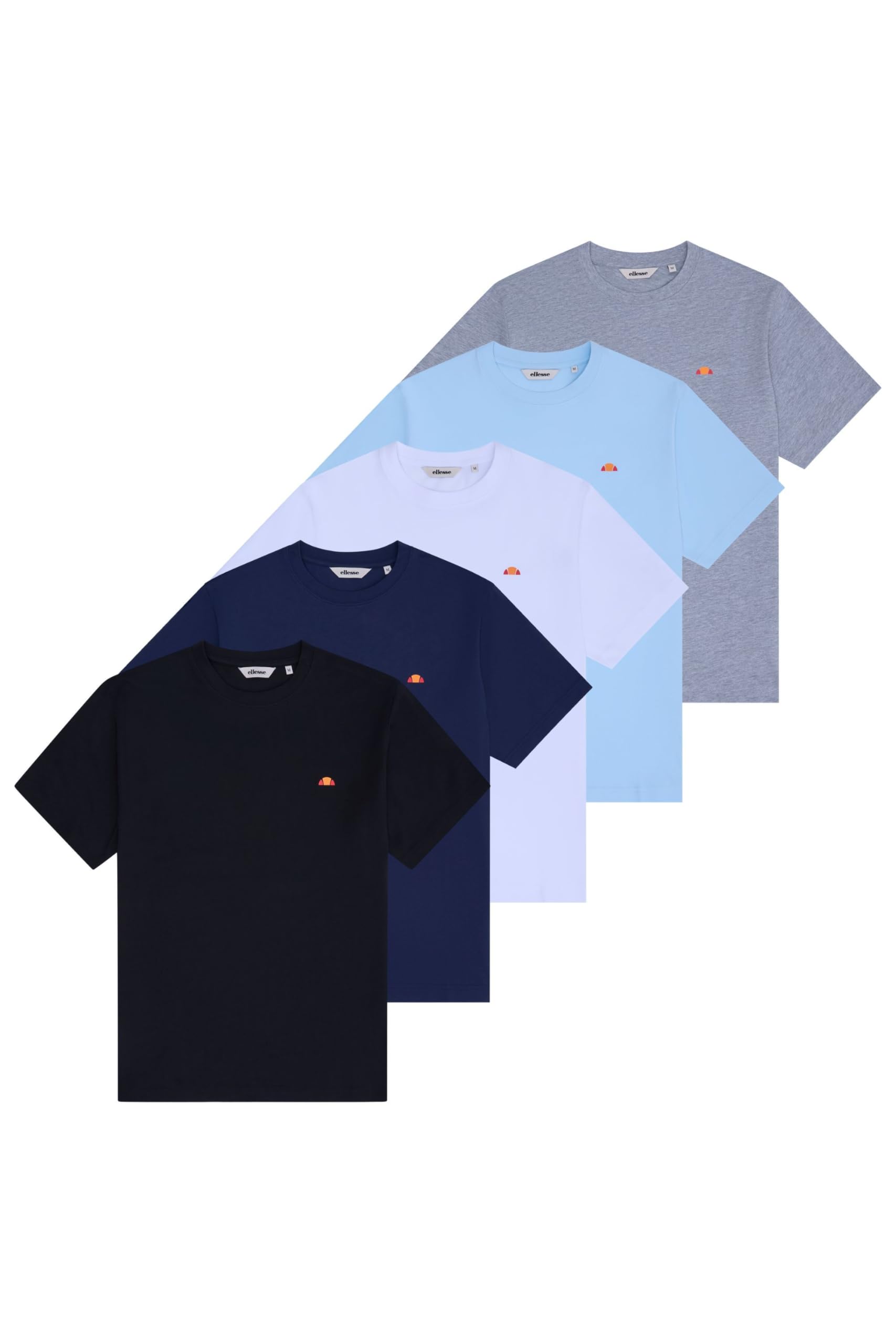 Ellesse Men's Multi Telia T-Shirt (5 Pack), Size 2XL Uk