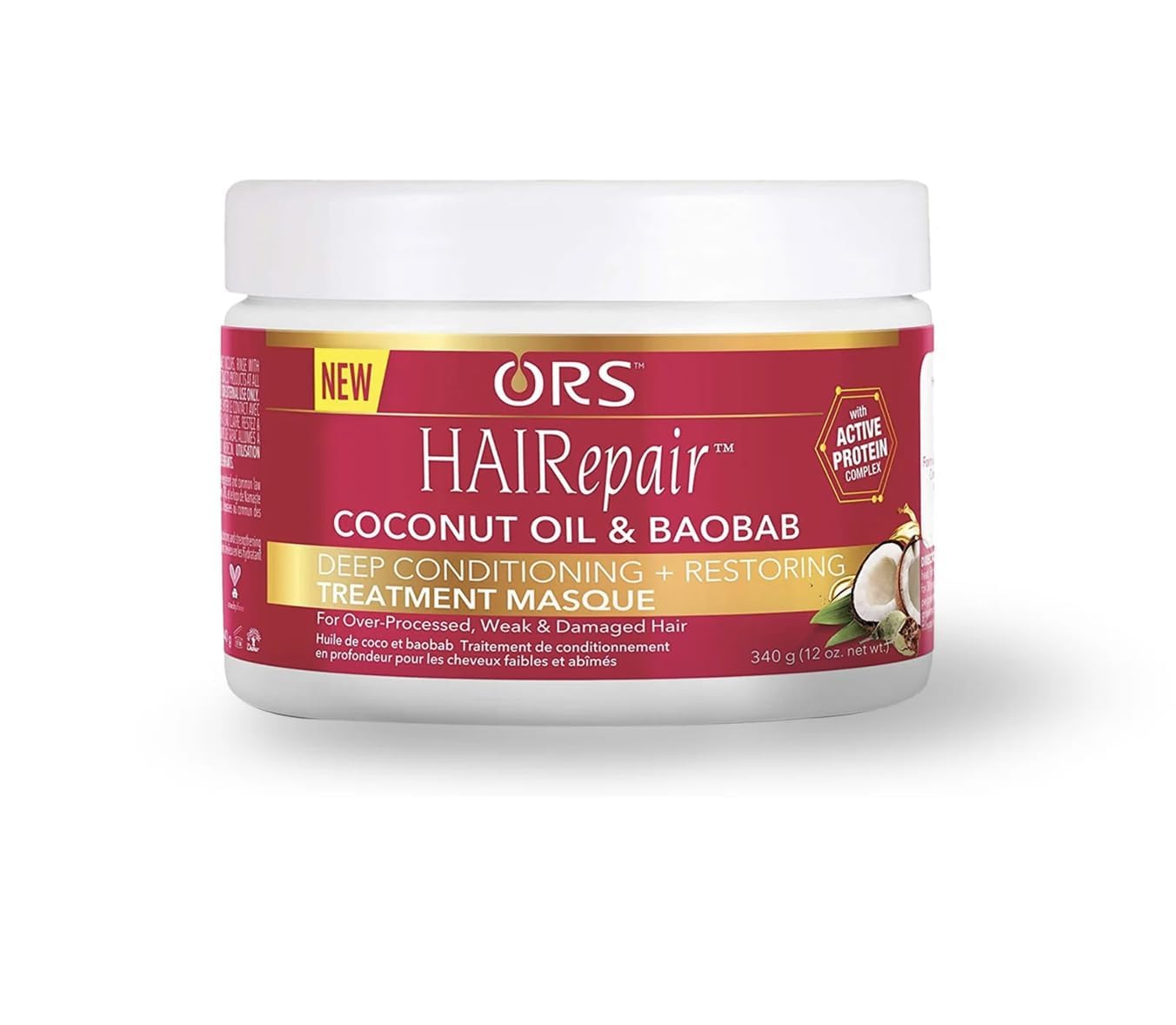 ORS HAIRepair Coconut Oil% Baobab Deep Conditioning and Restoring Treatment Masque 12.0 Ounces