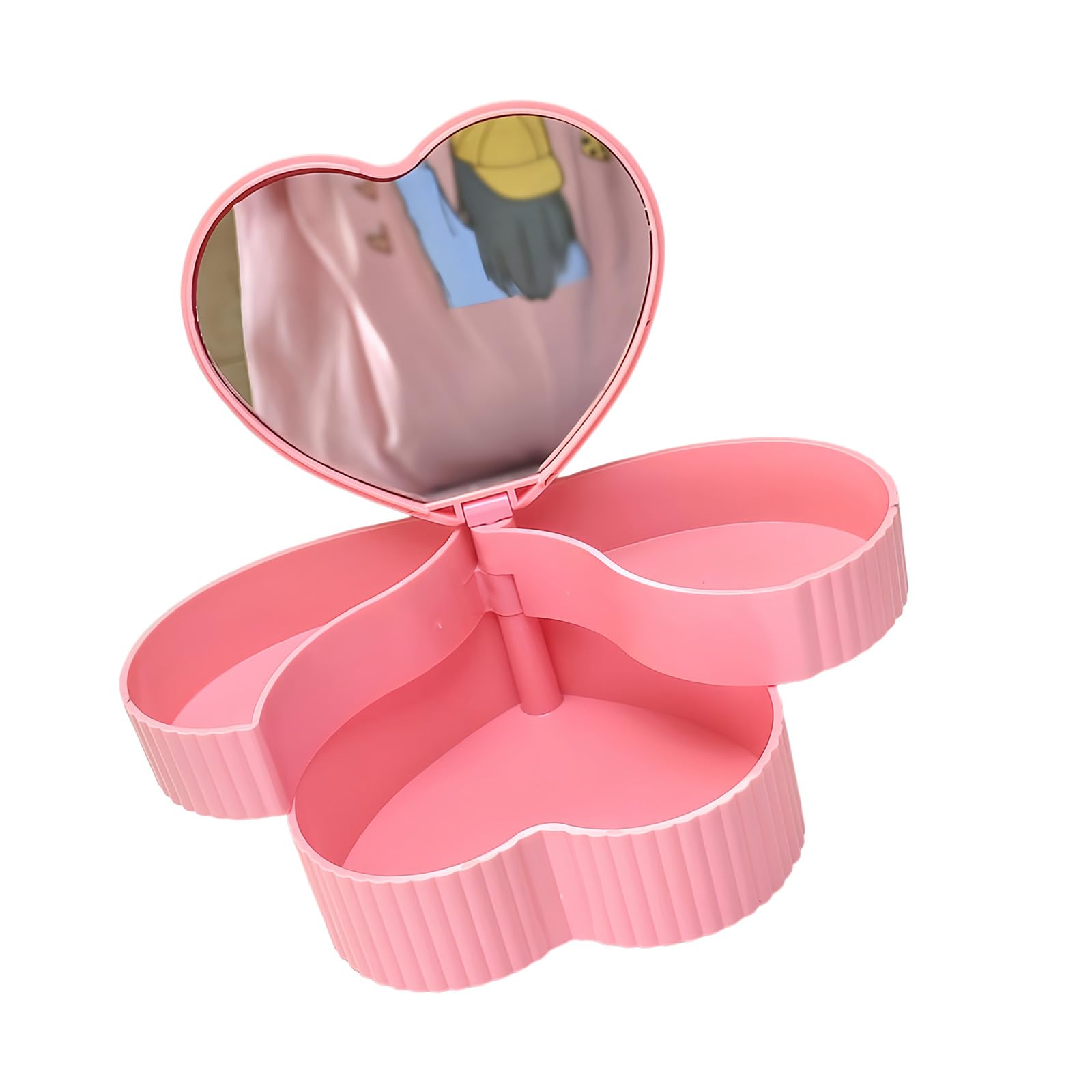 Msioytog A Modern Rotating Jewelry Box Storage Case With Mirrored Nd Mple Space For Rings Earrings Necklaces Jewelry Storage With Glass