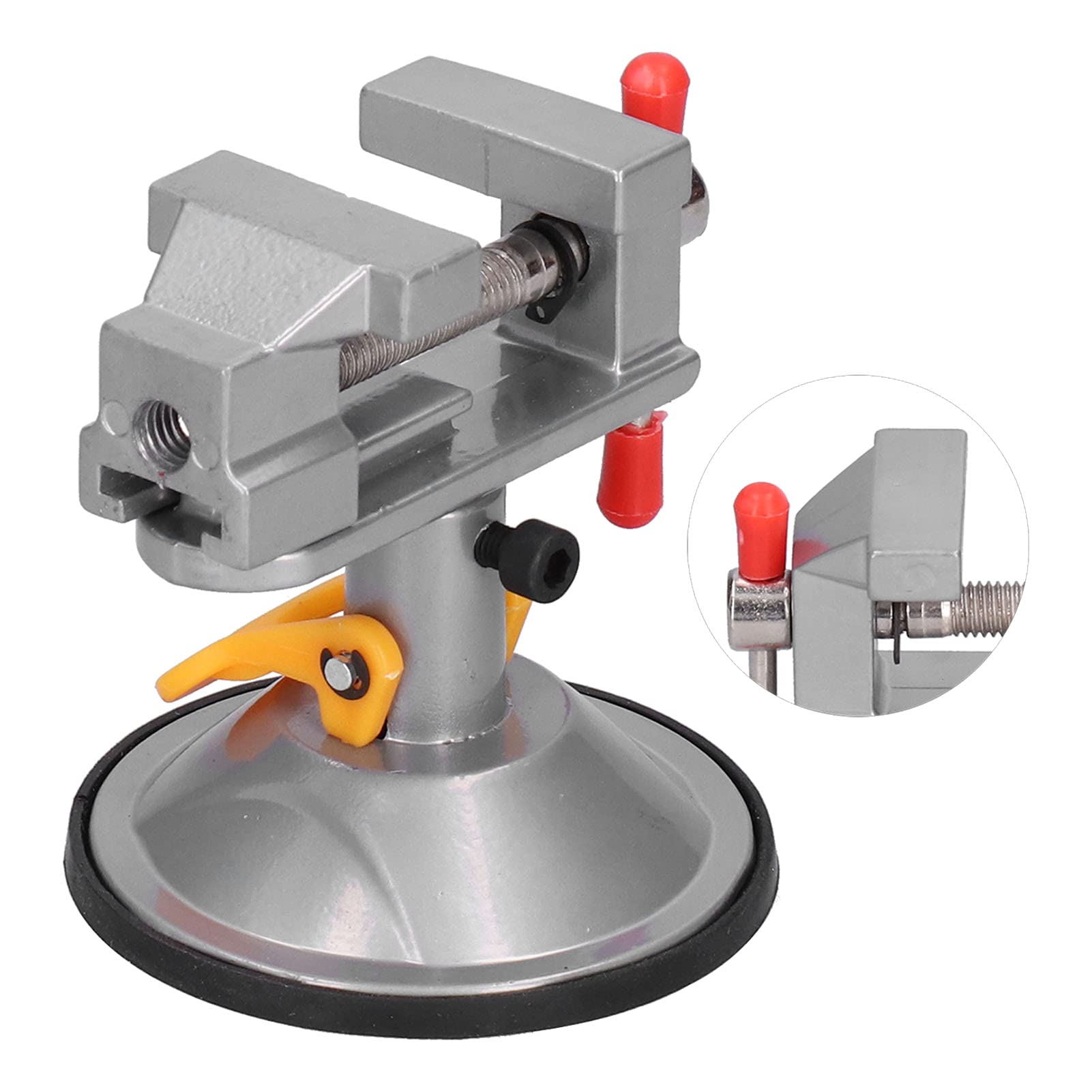Etau D'Établi, 360 Degrés Force de Serrage Réglable de 0 à 30mm Etau De Table Étau D'Établi Avec Clé Hexagonale pour Serrer, Polir, Meuler, Percer, Couper