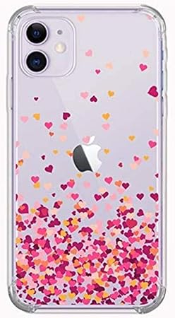 Capa iPhone 11 6.1 Polegadas Chuva Corações Rosa Heart Capinha Bordas  Reforçadas | Amazon.com.br