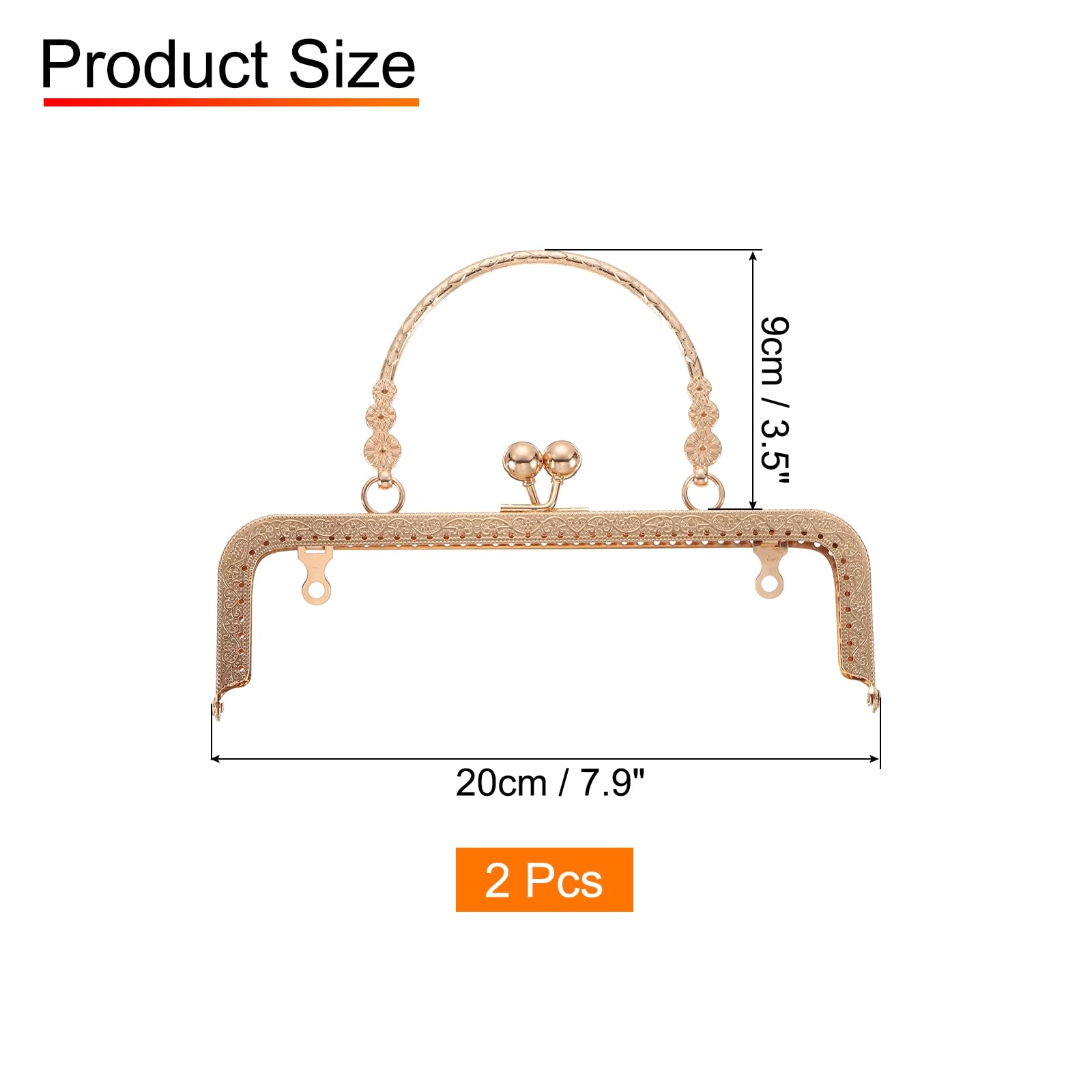 QUARKZMAN 5pz Telaio Borsa in Metallo, 12,5cm Chiusura